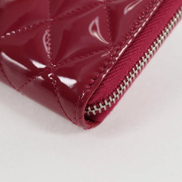 CHANEL Matelasse Brilliant Long Wallet Enamel Pink Silver CC - Picture 9 of 16